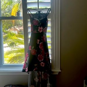 Black floral dress| tween diva size 14